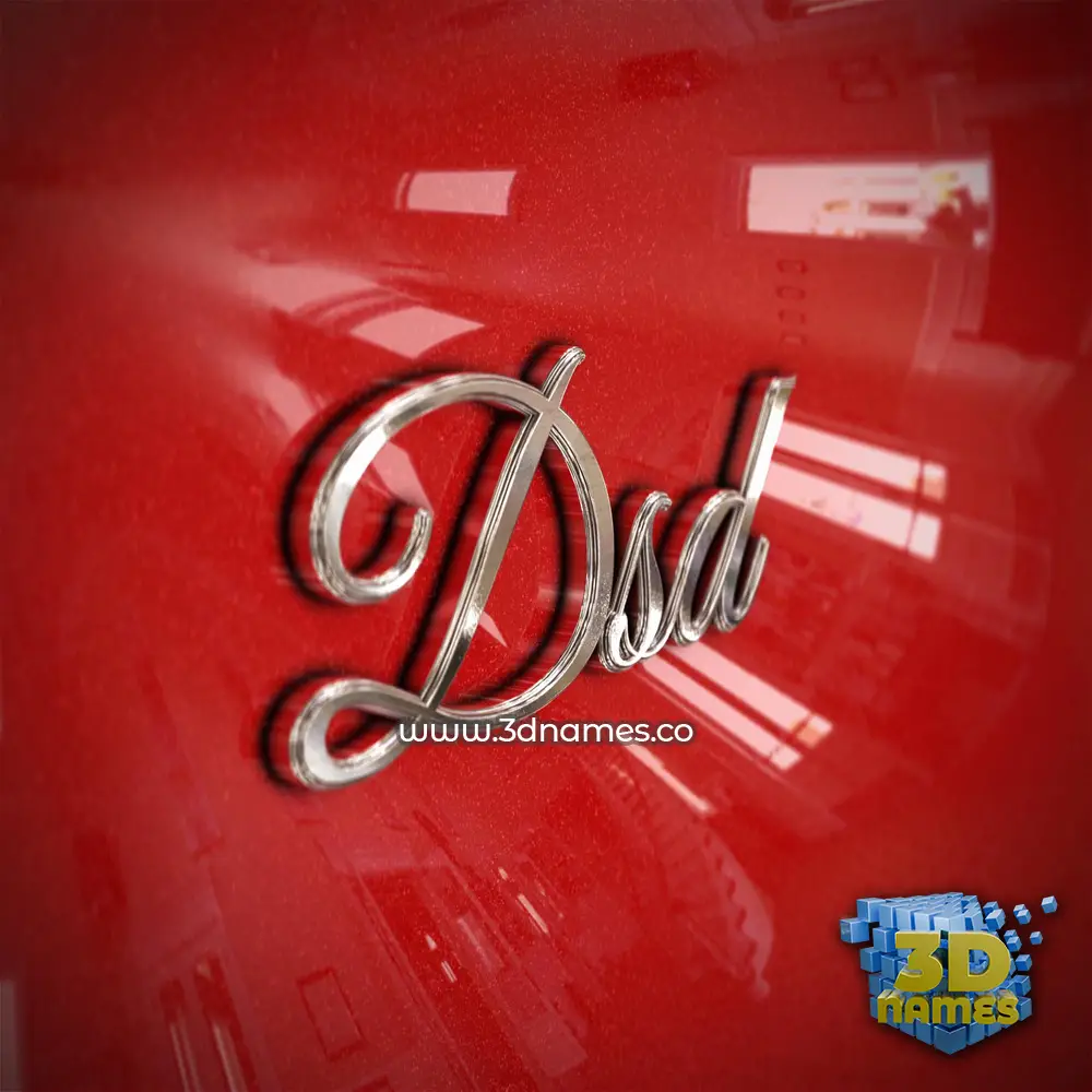 dsd in Car Paint style - 3D name wallpaper