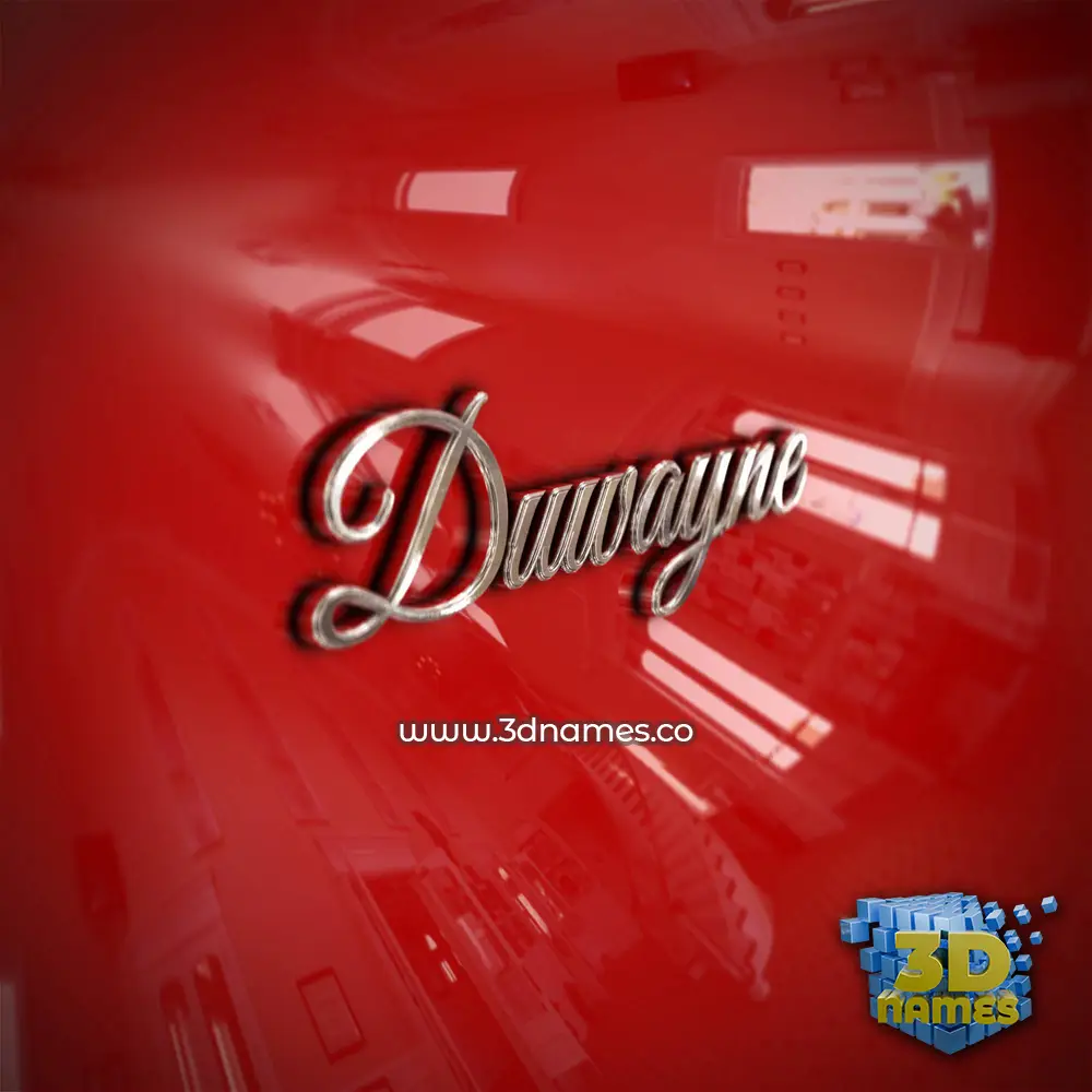 duwayne in Car Paint style - 3D name wallpaper