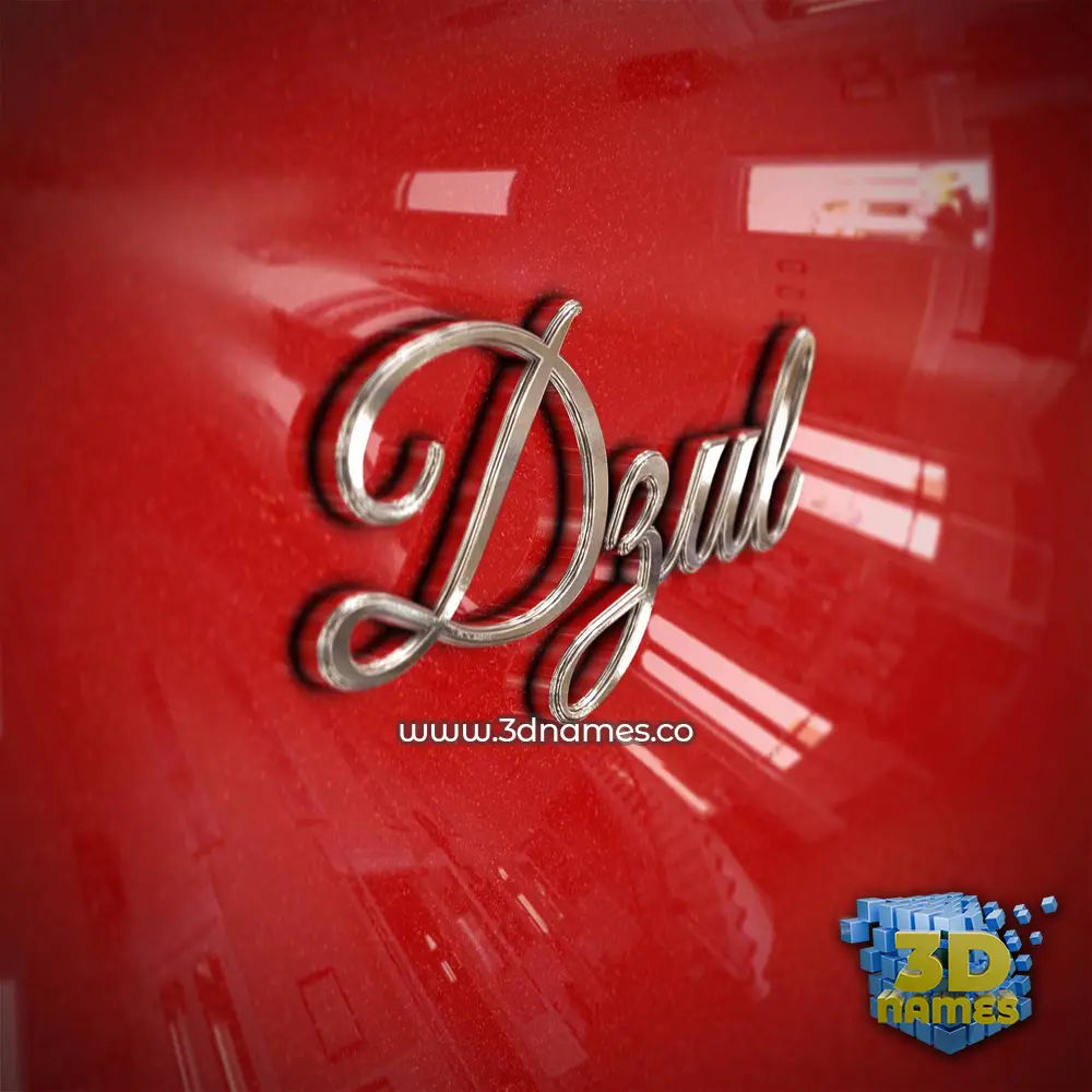 dzul in Car Paint style - 3D name wallpaper