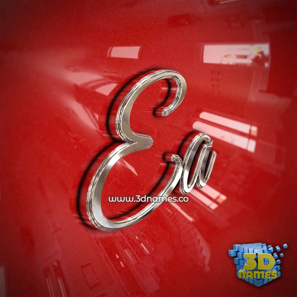 ea in Car Paint style - 3D name wallpaper
