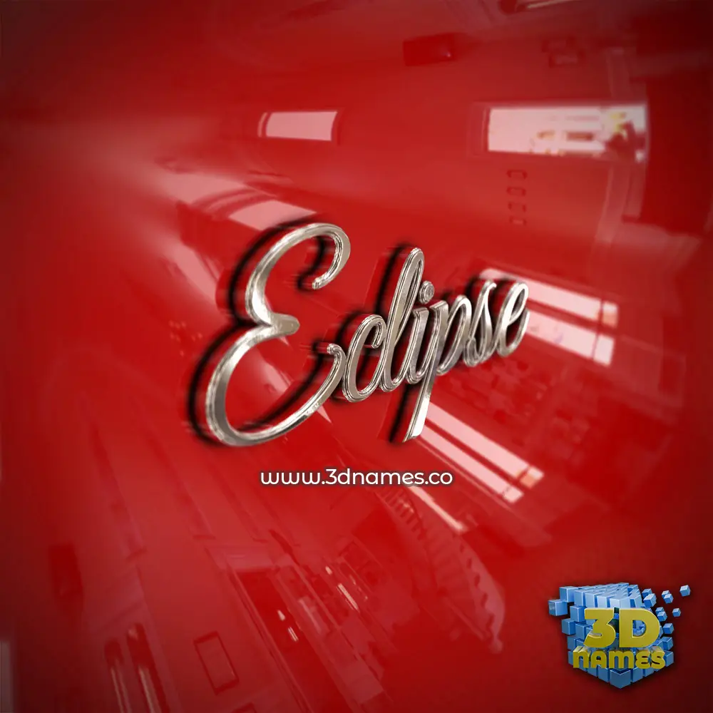 eclipse in Car Paint style - 3D name wallpaper