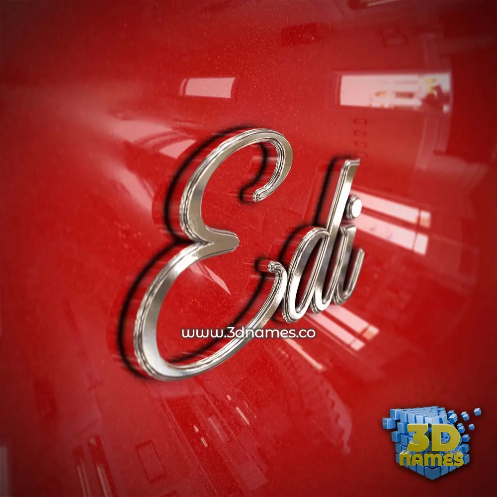 edi in Car Paint style - 3D name wallpaper