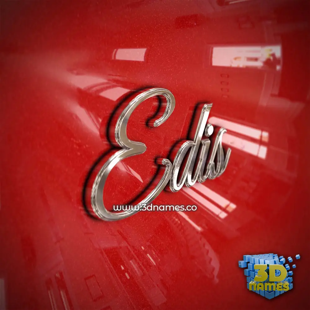 edis in Car Paint style - 3D name wallpaper