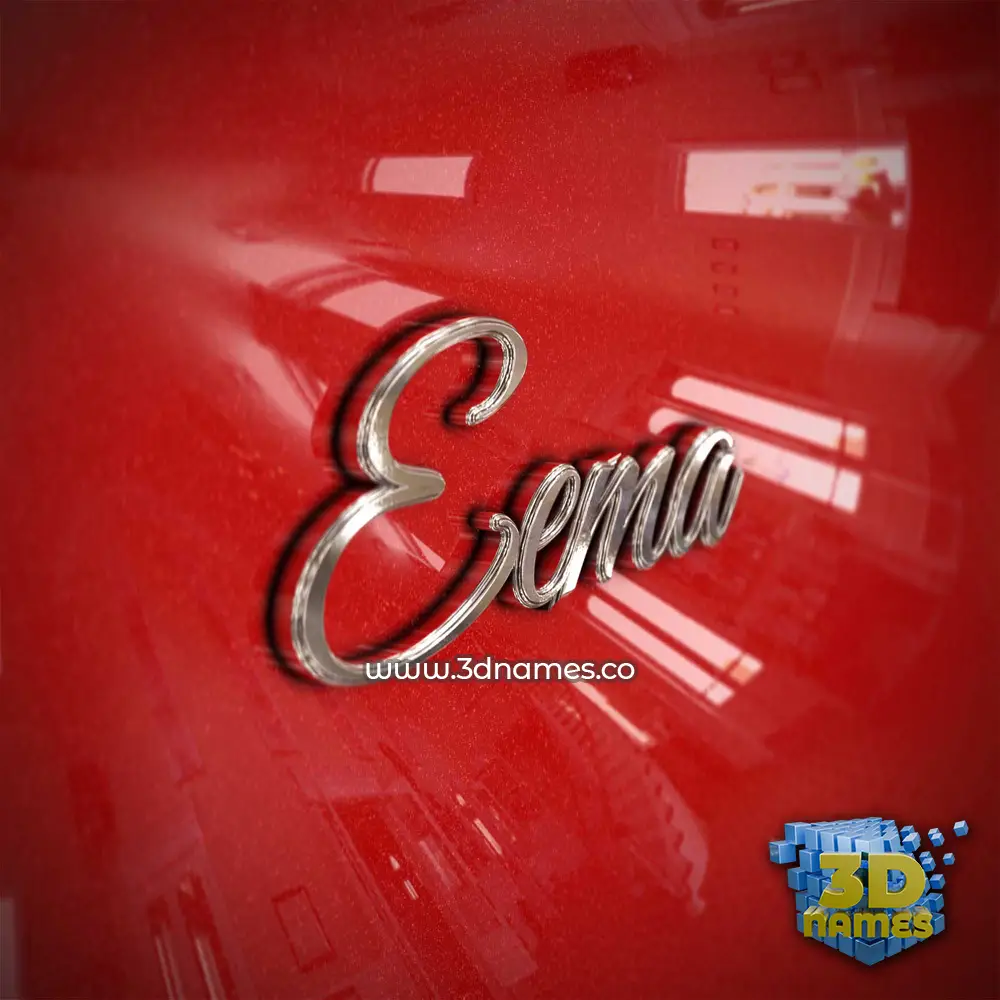 eema in Car Paint style - 3D name wallpaper