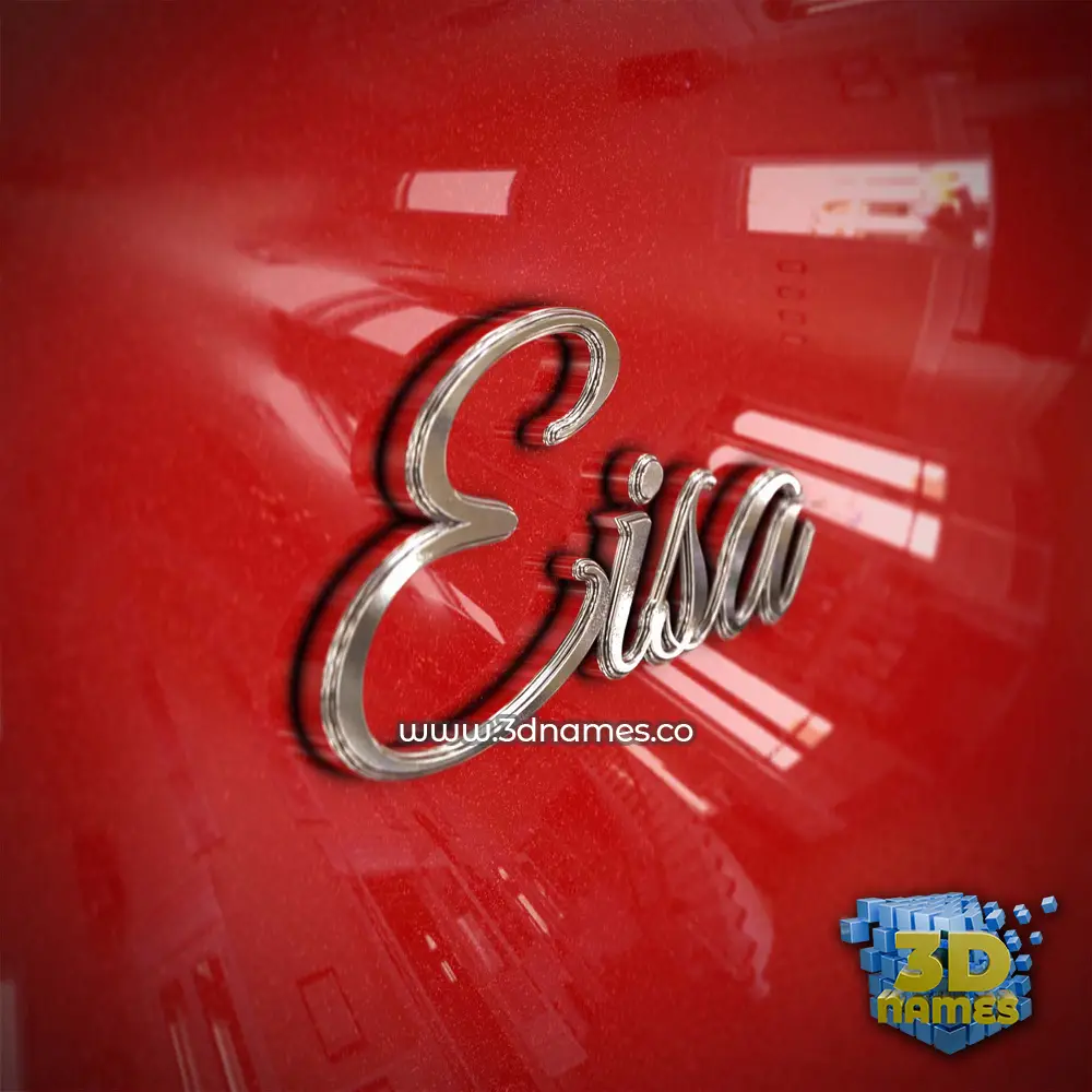 eisa in Car Paint style - 3D name wallpaper