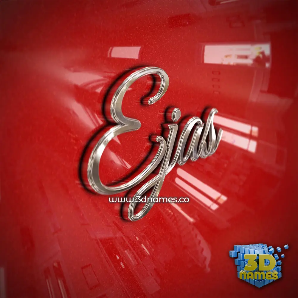 ejas in Car Paint style - 3D name wallpaper