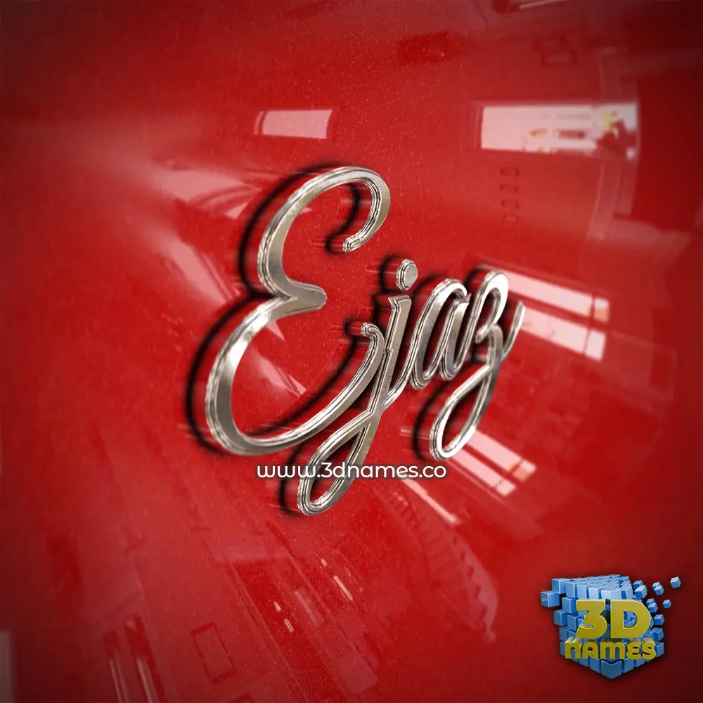 ejaz in Car Paint style - 3D name wallpaper