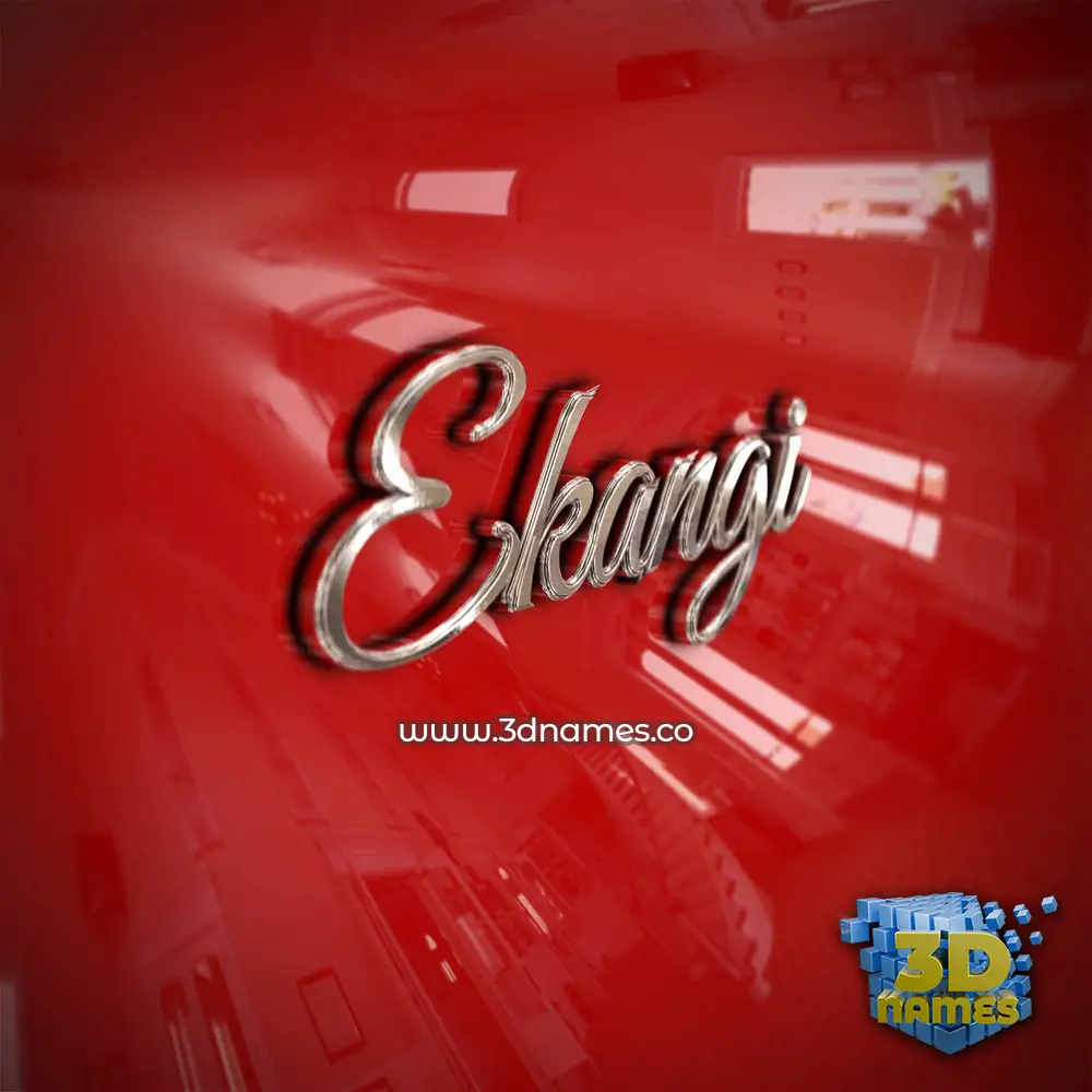 ekangi in Car Paint style - 3D name wallpaper