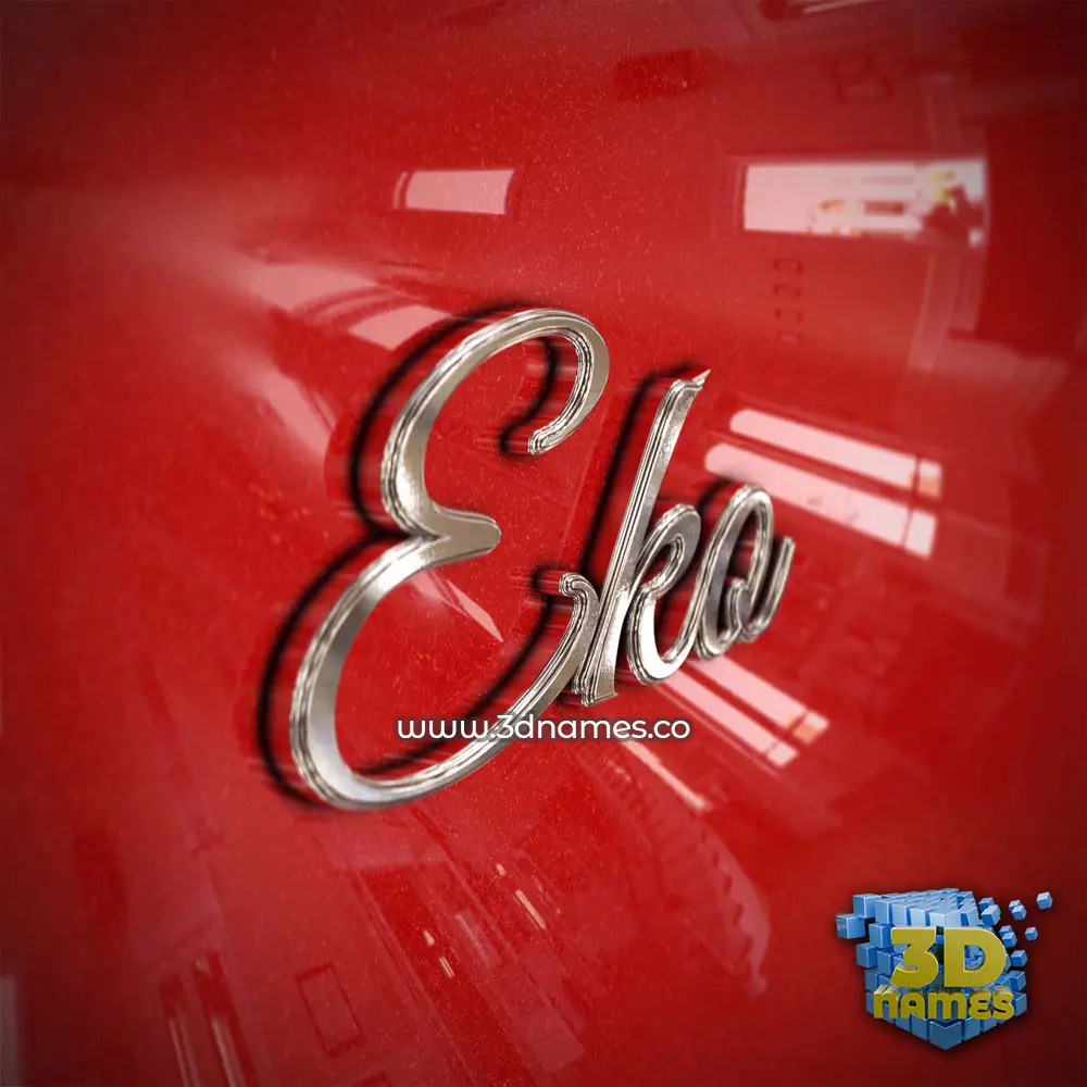 eko in Car Paint style - 3D name wallpaper