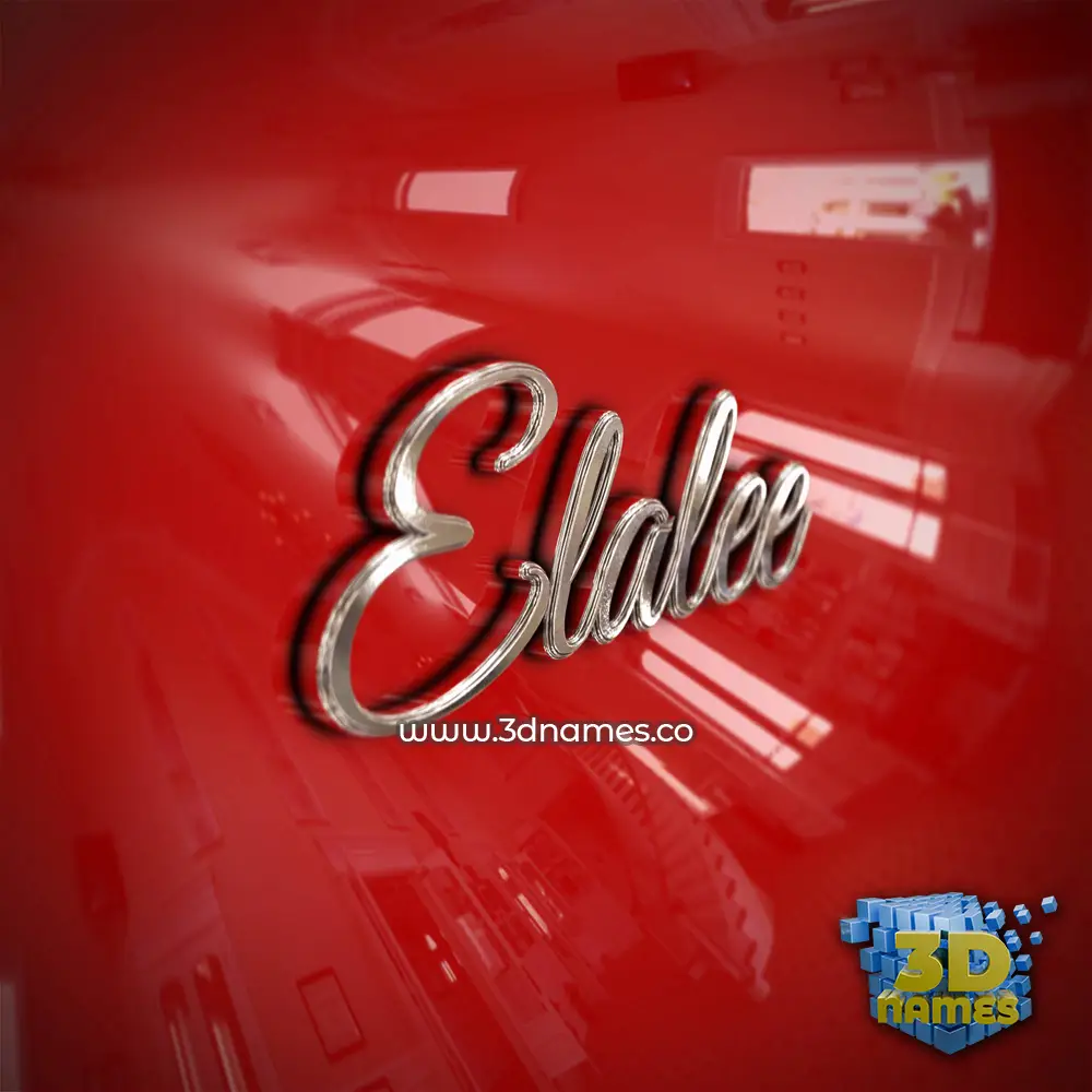 elalee in Car Paint style - 3D name wallpaper