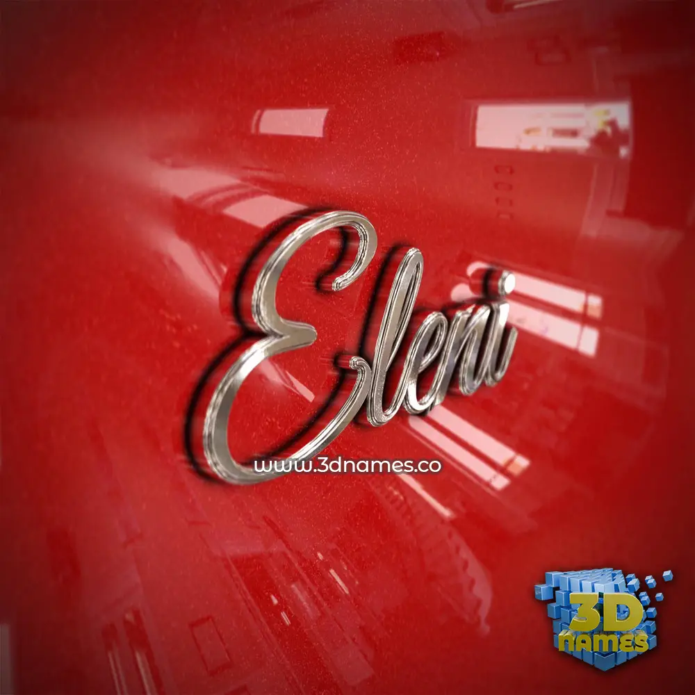 eleni in Car Paint style - 3D name wallpaper