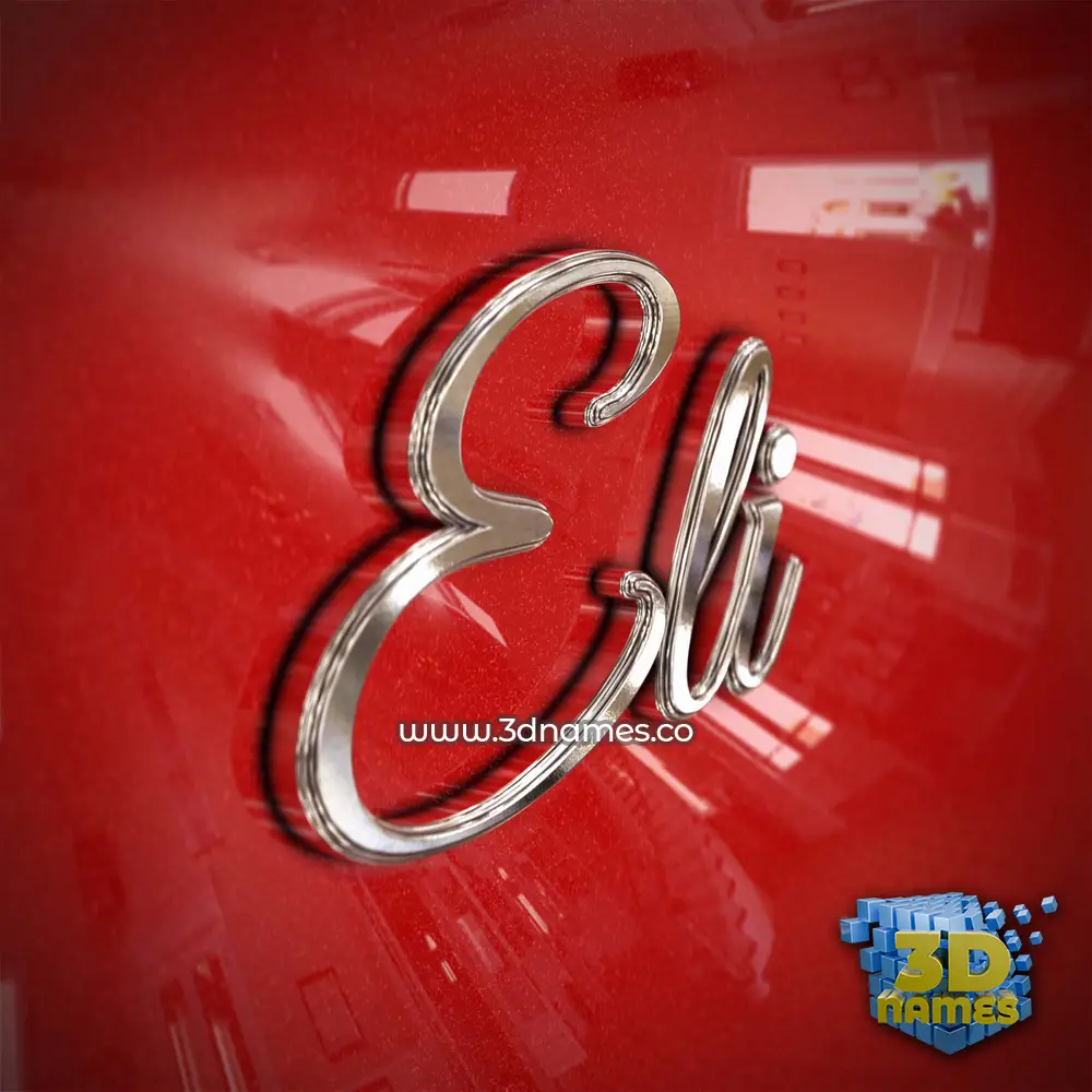 eli in Car Paint style - 3D name wallpaper