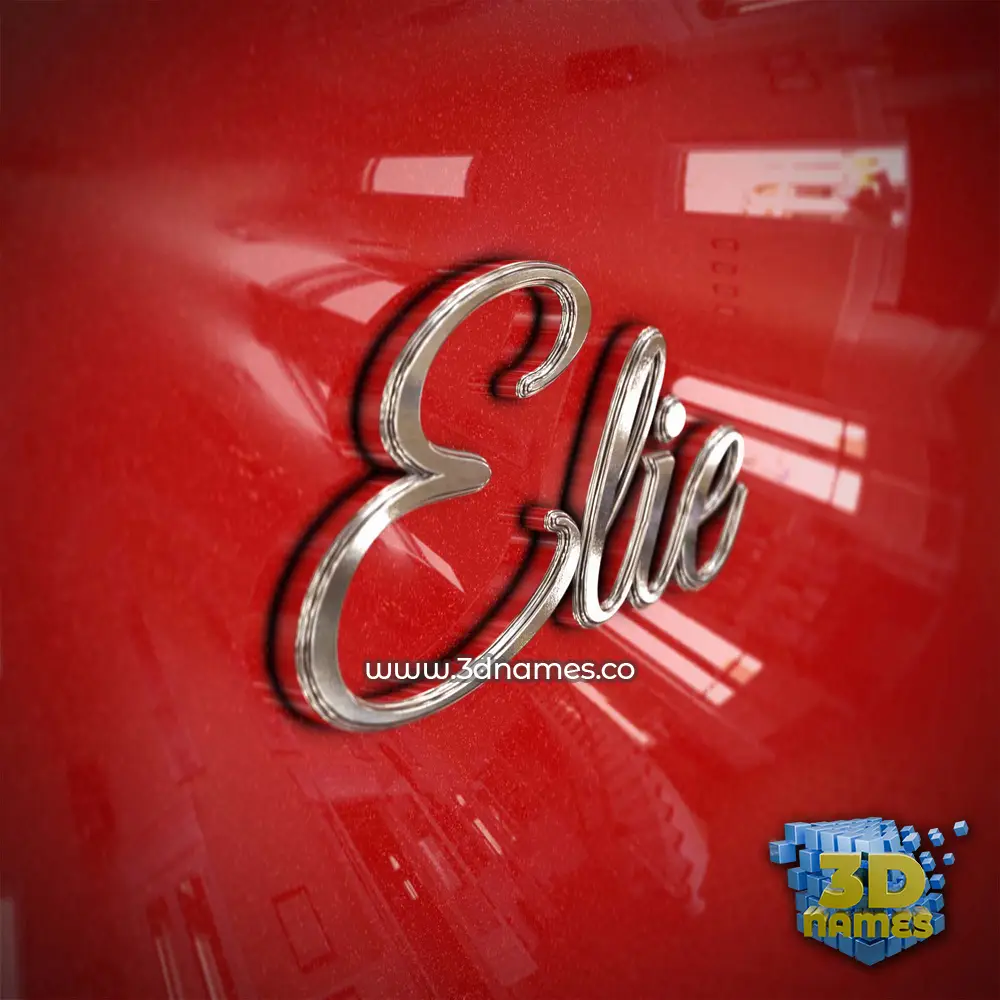 elie in Car Paint style - 3D name wallpaper