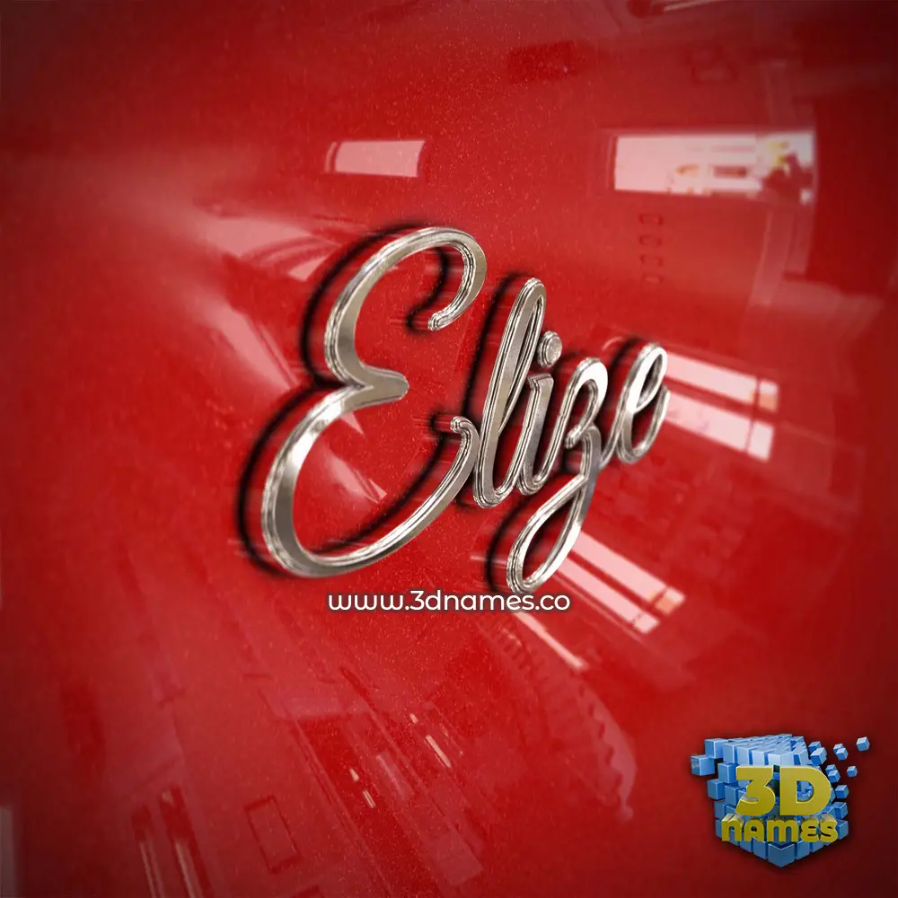 elize in Car Paint style - 3D name wallpaper