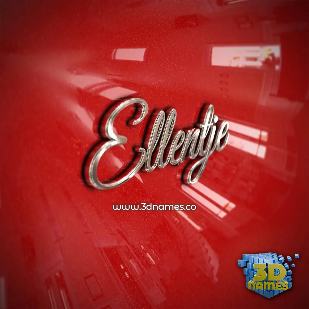 ellentje in Car Paint style - 3D name wallpaper