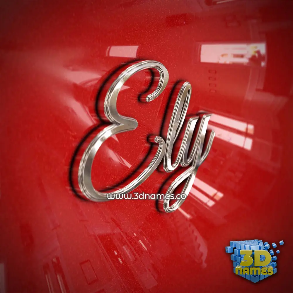 ely in Car Paint style - 3D name wallpaper