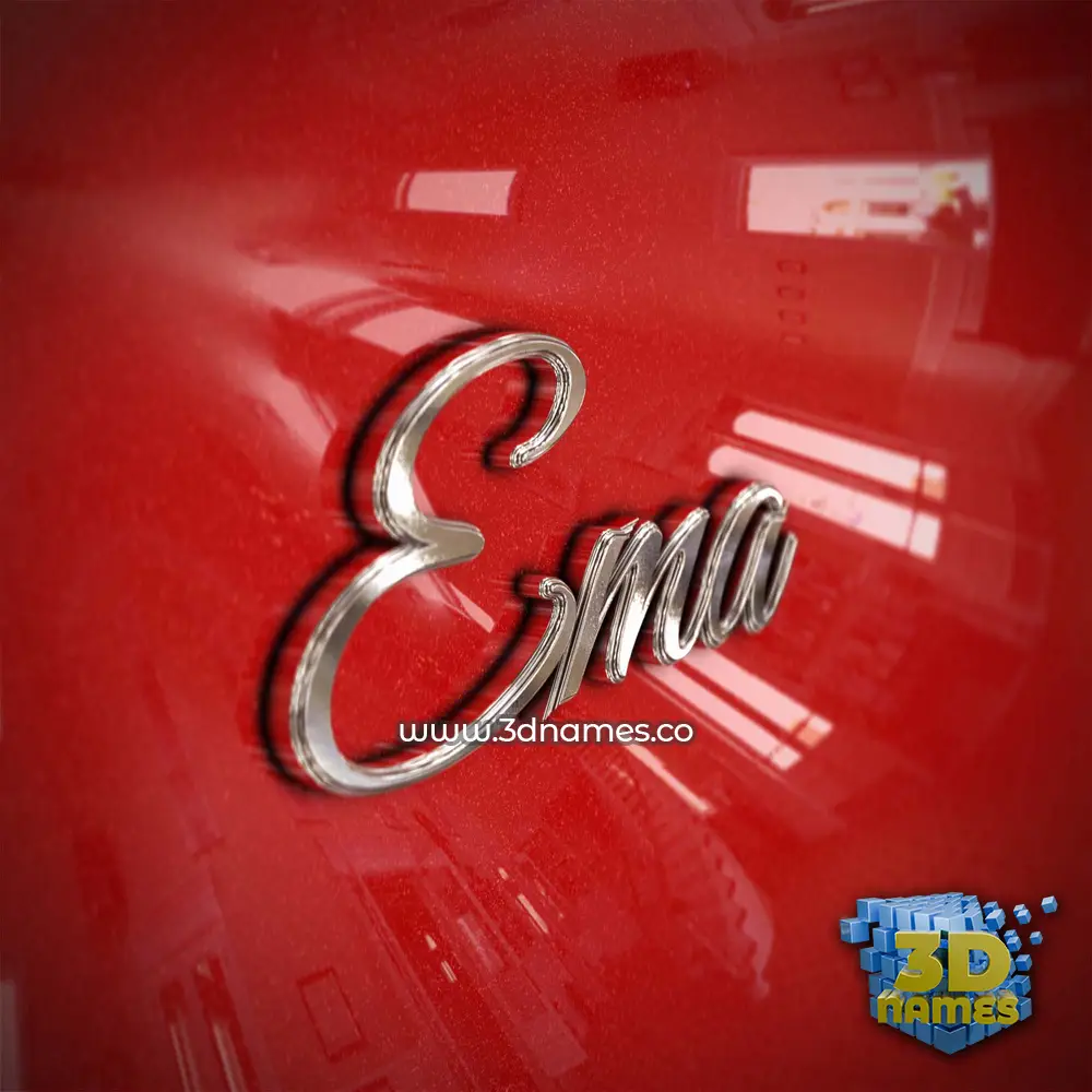 ema in Car Paint style - 3D name wallpaper