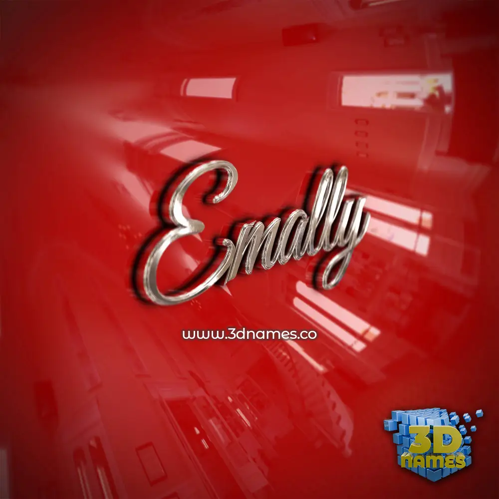 emally in Car Paint style - 3D name wallpaper