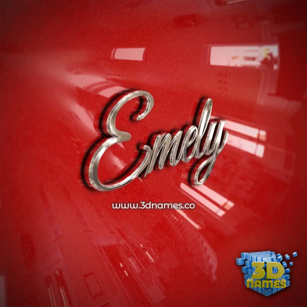 emely in Car Paint style - 3D name wallpaper