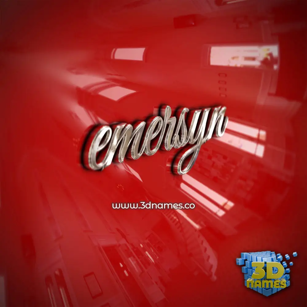emersyn in Car Paint style - 3D name wallpaper