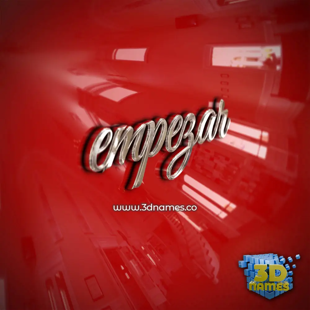 empezar in Car Paint style - 3D name wallpaper