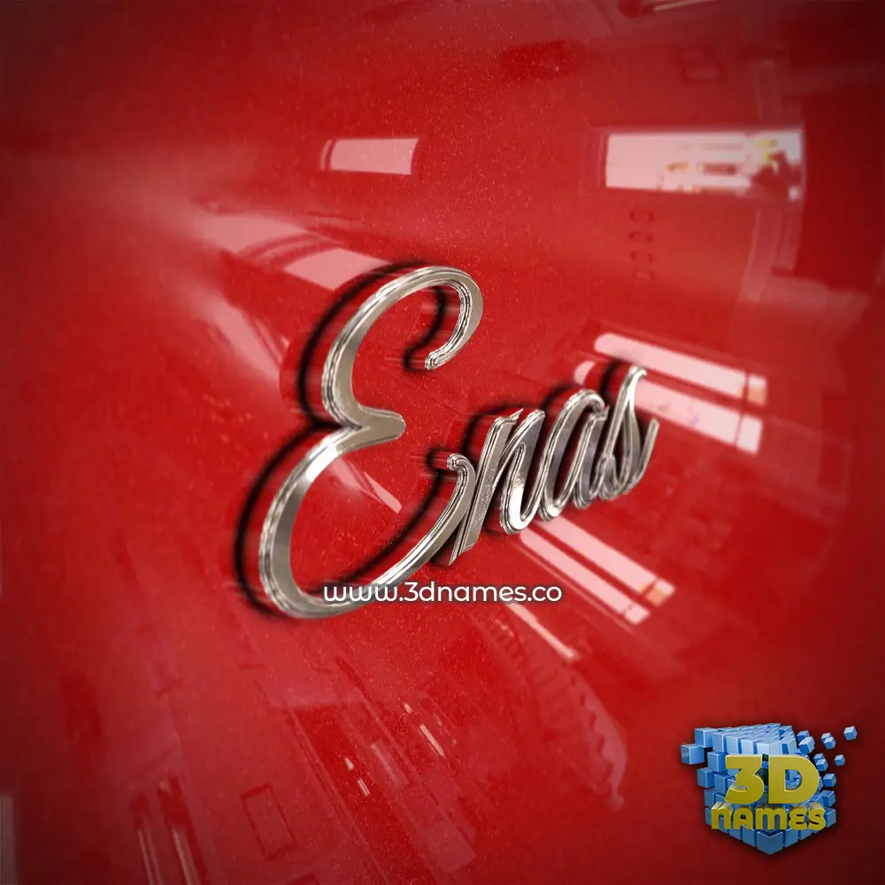 enas in Car Paint style - 3D name wallpaper