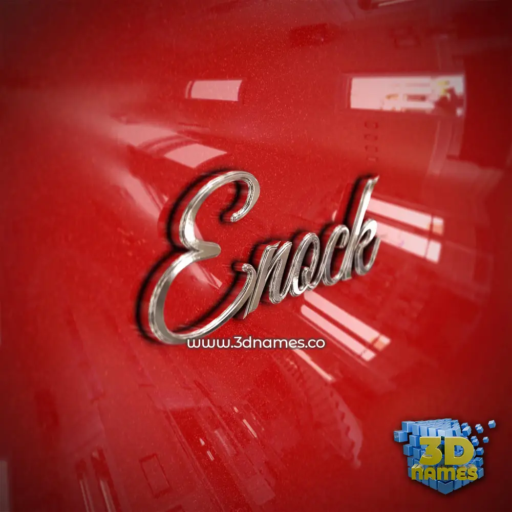 enock in Car Paint style - 3D name wallpaper