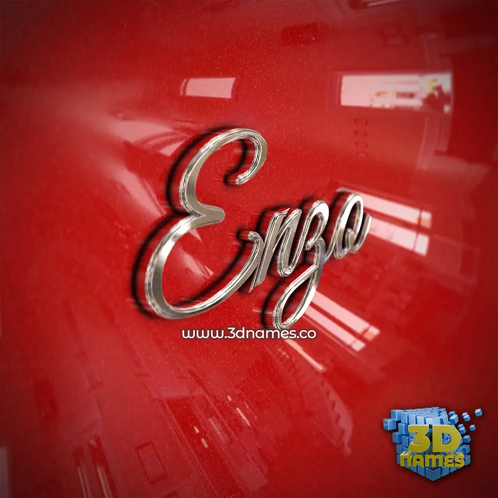 enzo in Car Paint style - 3D name wallpaper