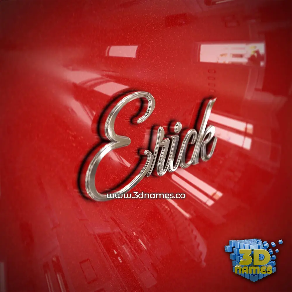 erick in Car Paint style - 3D name wallpaper