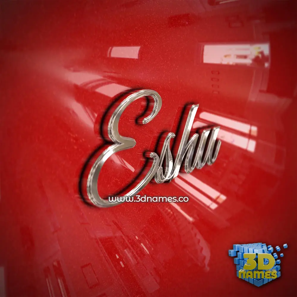 eshu in Car Paint style - 3D name wallpaper