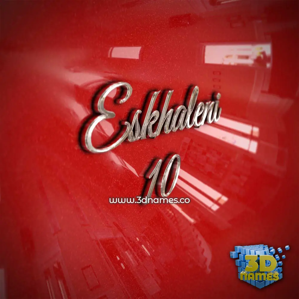eskhaleni 10 in Car Paint style - 3D name wallpaper