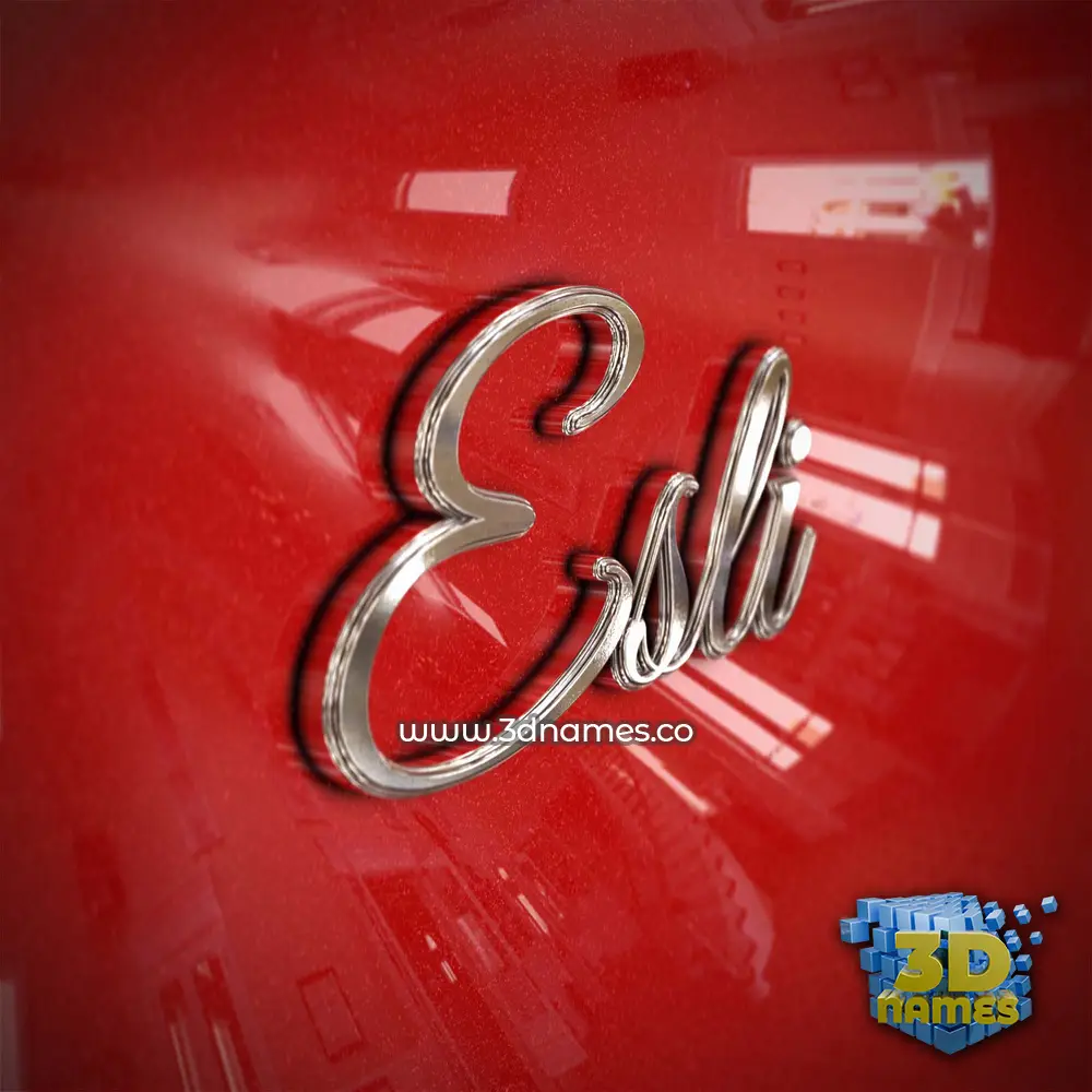 esli in Car Paint style - 3D name wallpaper