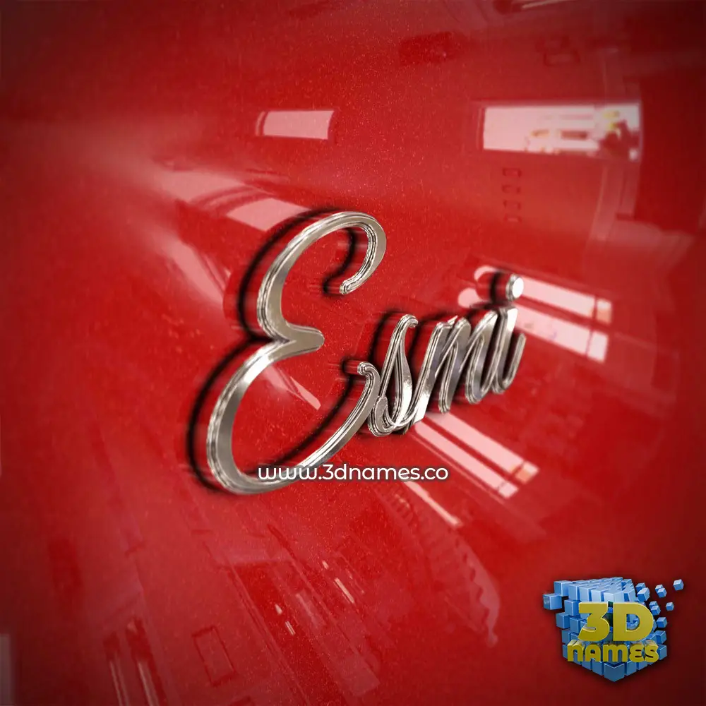 esmi in Car Paint style - 3D name wallpaper