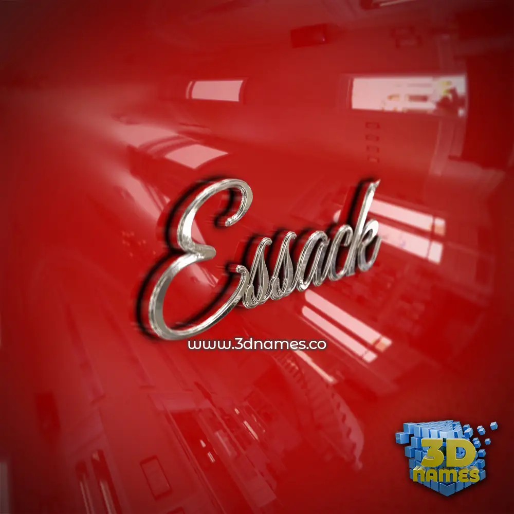 essack in Car Paint style - 3D name wallpaper