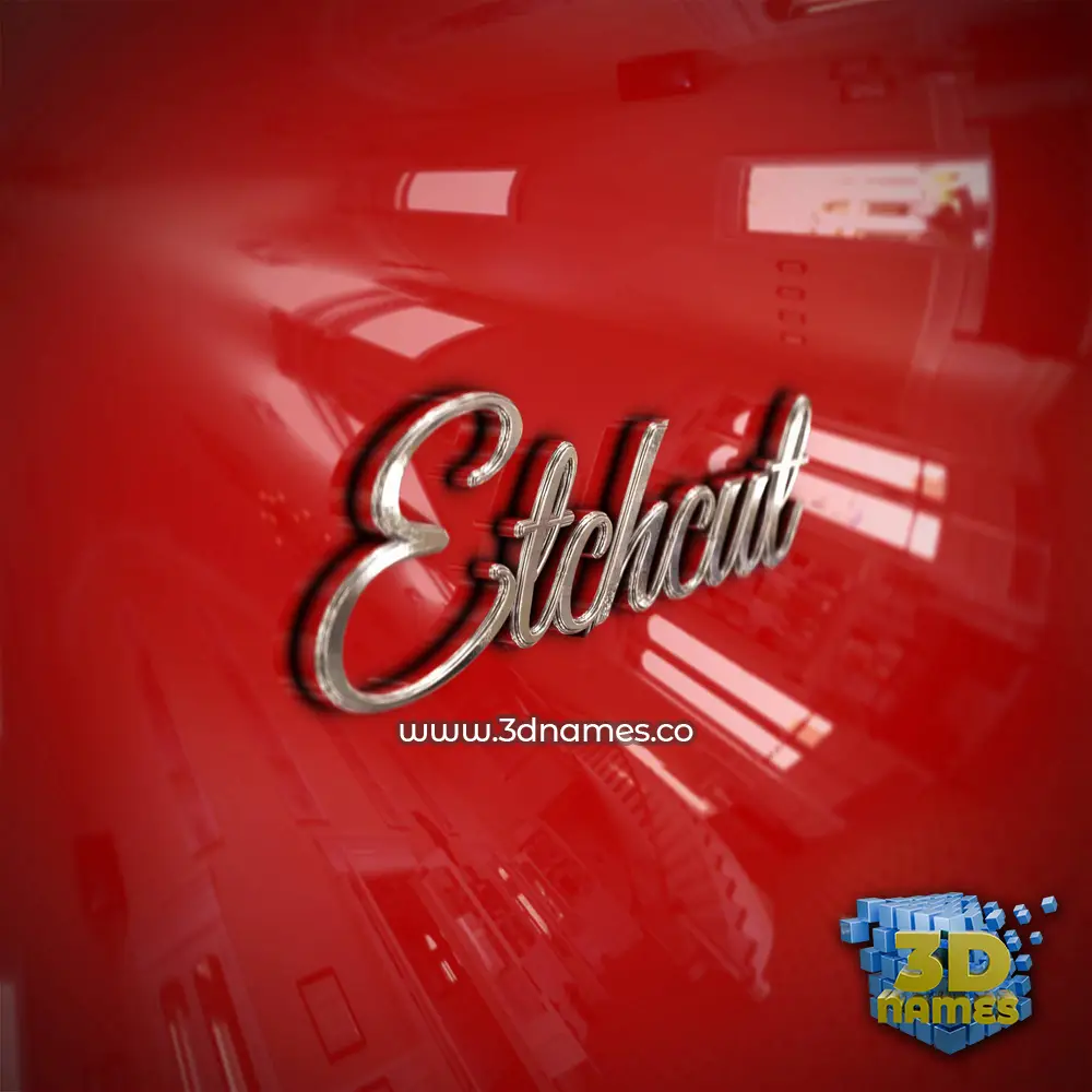 etchcut in Car Paint style - 3D name wallpaper