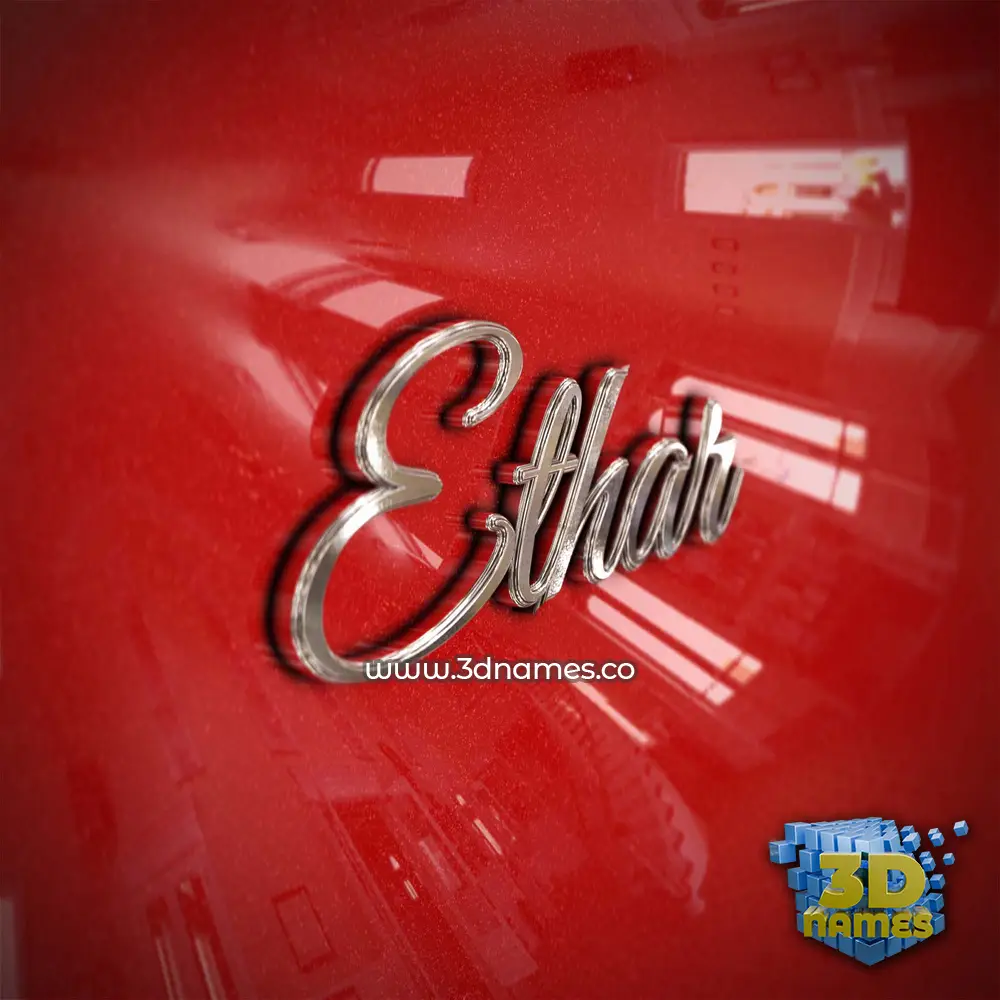ethar in Car Paint style - 3D name wallpaper
