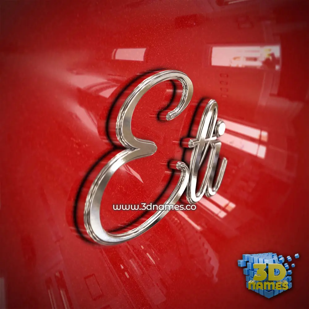 eti in Car Paint style - 3D name wallpaper