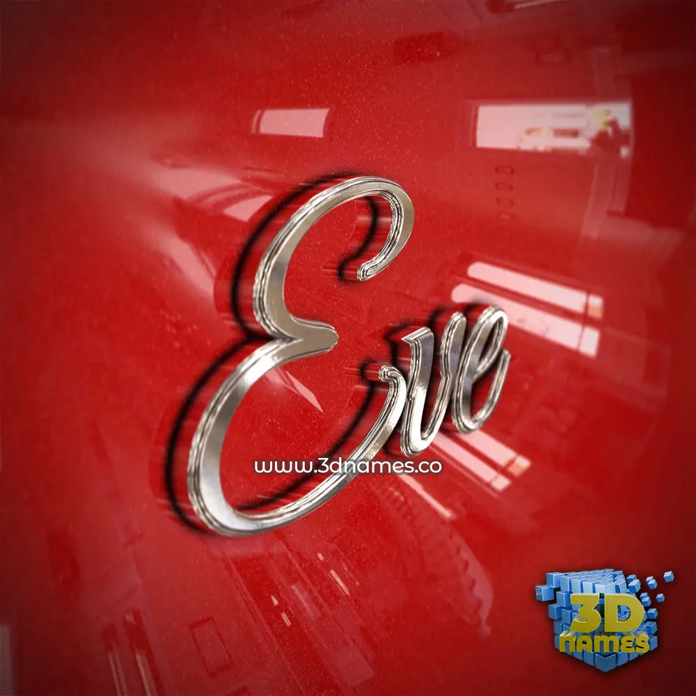 eve in Car Paint style - 3D name wallpaper