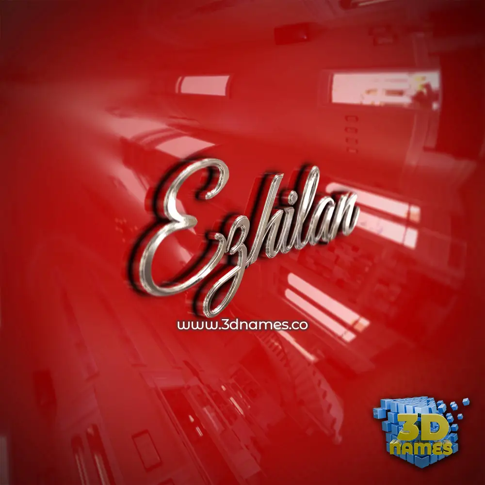 ezhilan in Car Paint style - 3D name wallpaper