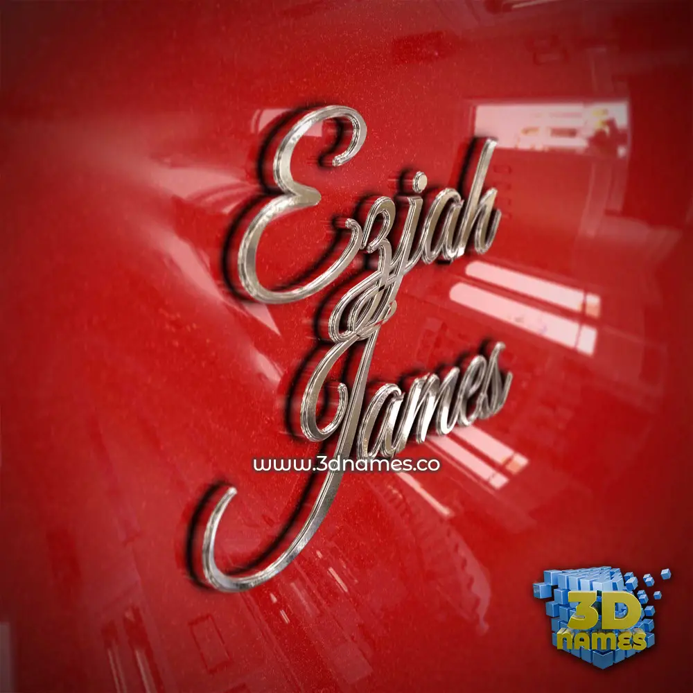 ezjah james in Car Paint style - 3D name wallpaper