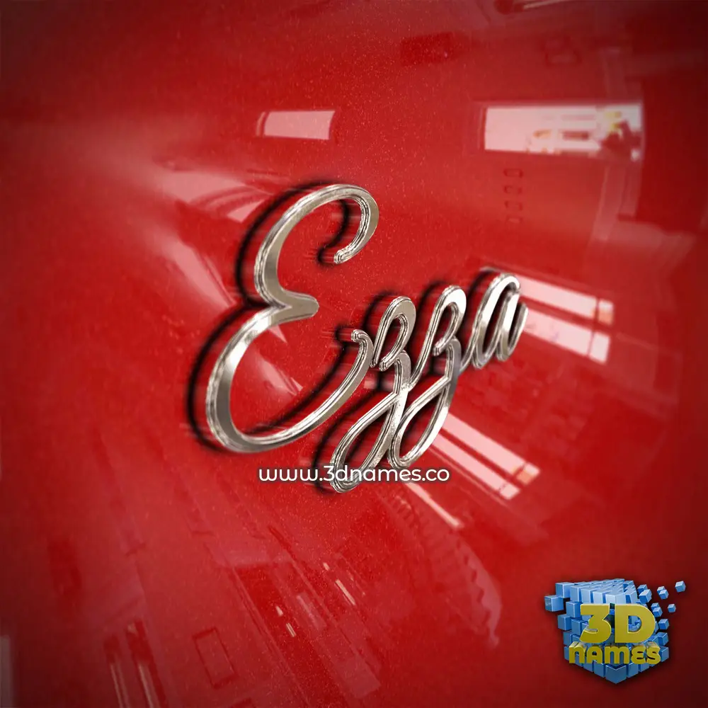 ezza in Car Paint style - 3D name wallpaper