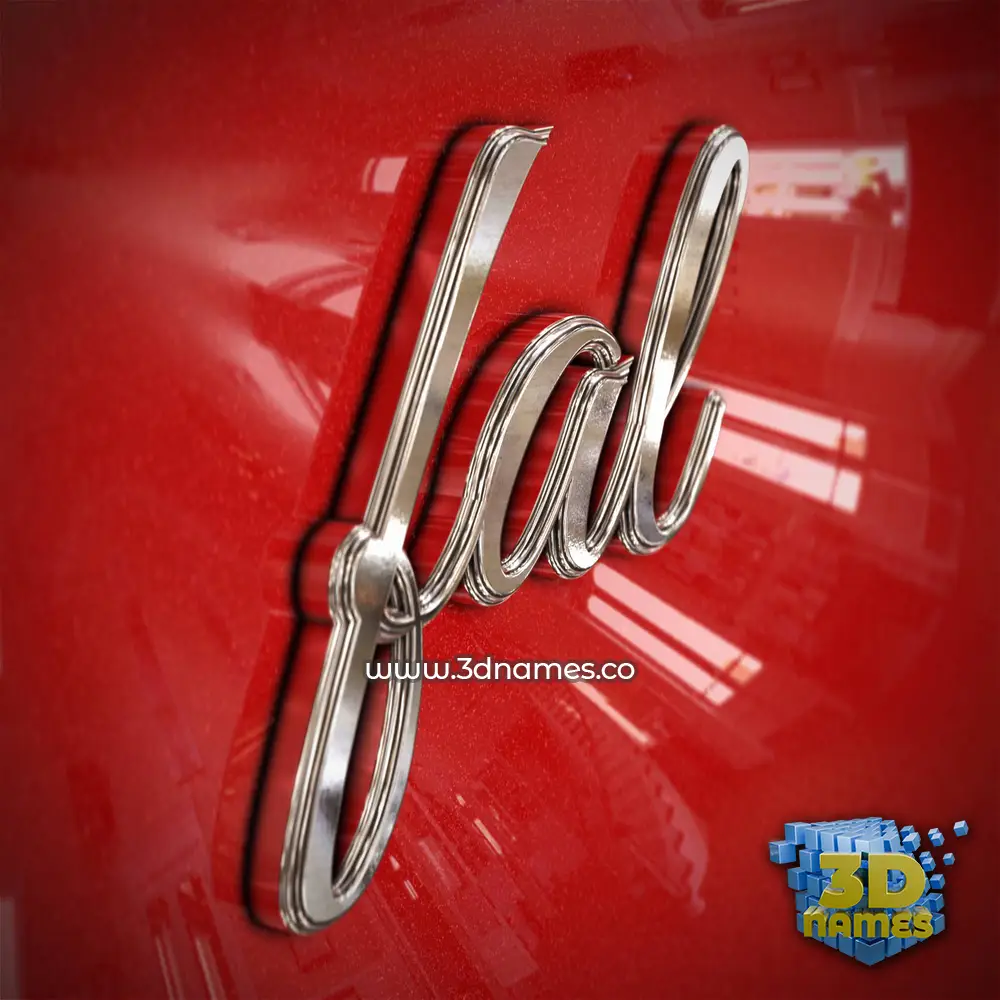 fal in Car Paint style - 3D name wallpaper