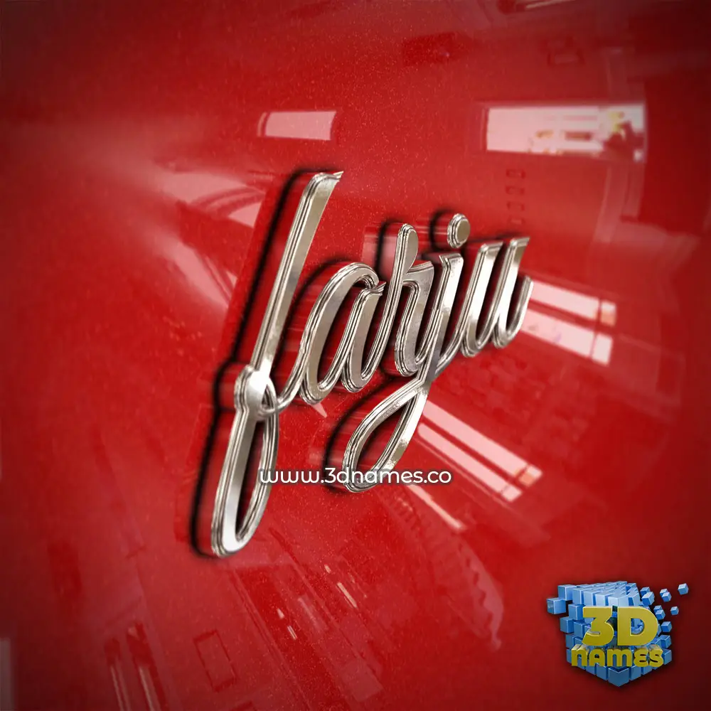 farju in Car Paint style - 3D name wallpaper