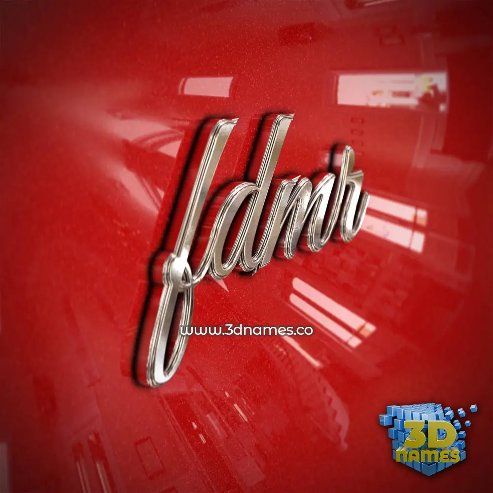 fdmr in Car Paint style - 3D name wallpaper
