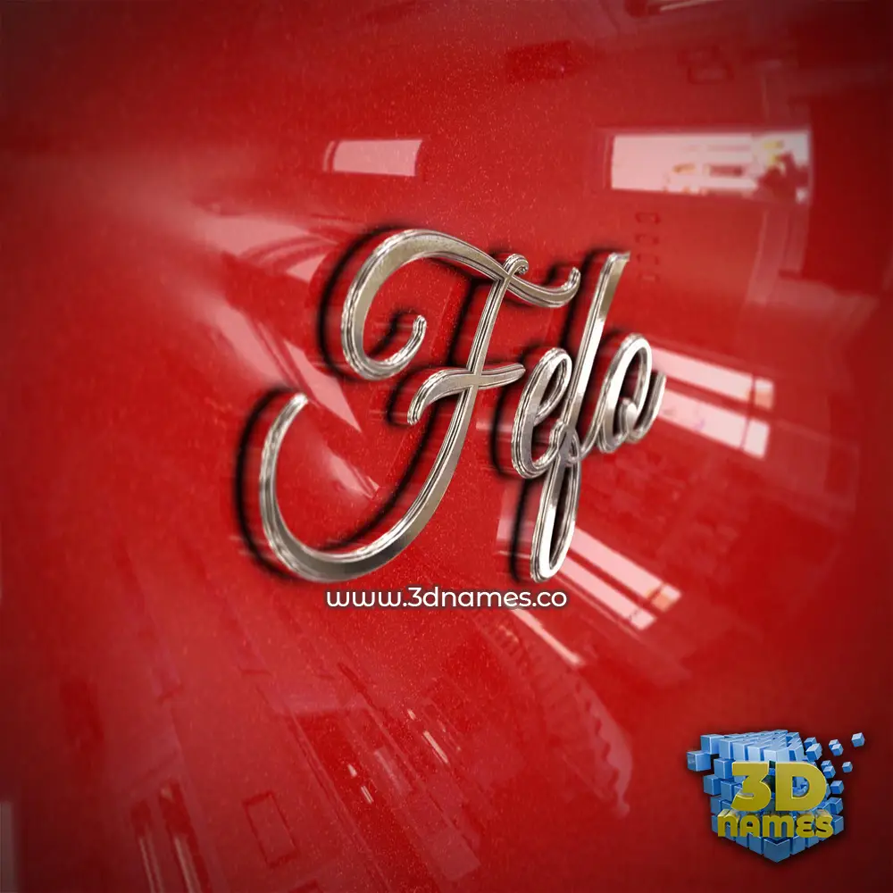 fefo in Car Paint style - 3D name wallpaper