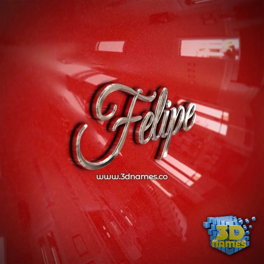felipe in Car Paint style - 3D name wallpaper