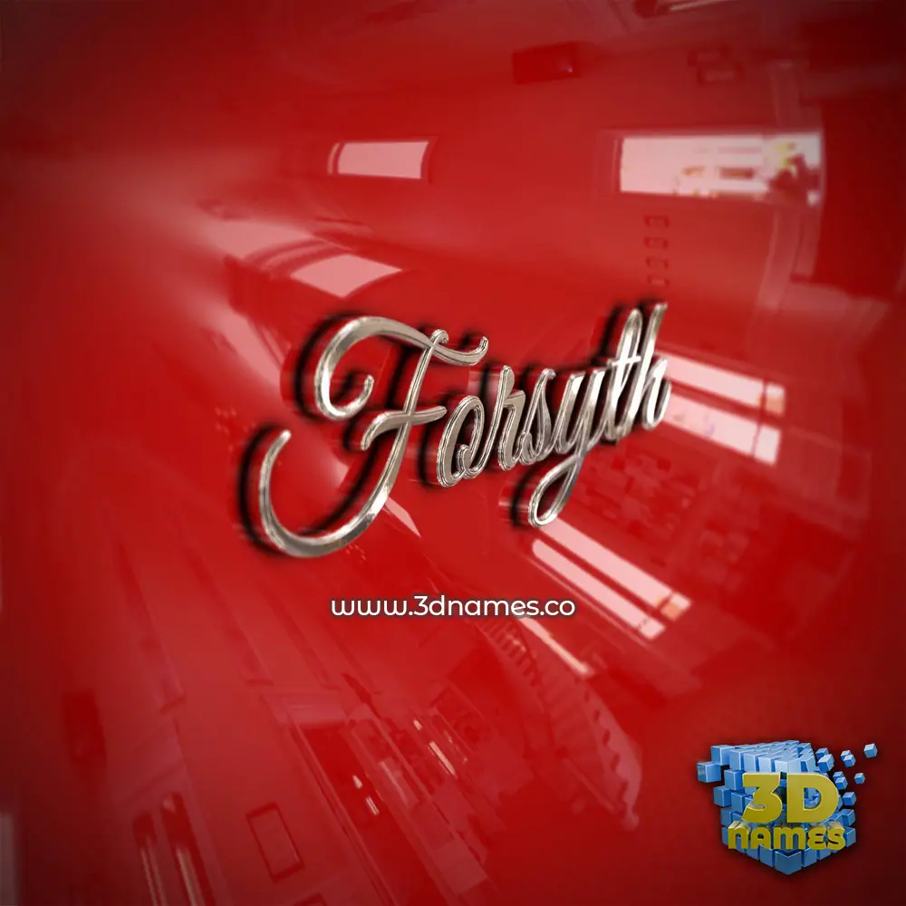forsyth in Car Paint style - 3D name wallpaper