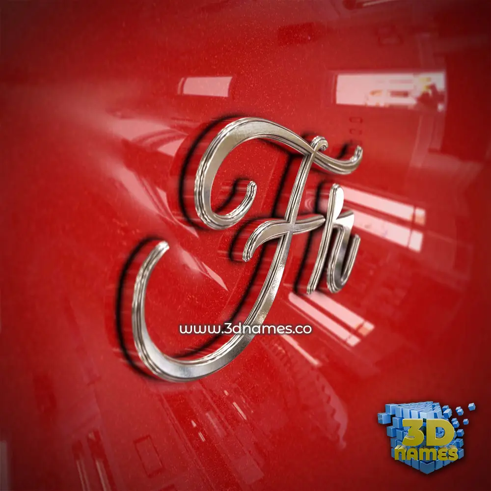 fr in Car Paint style - 3D name wallpaper