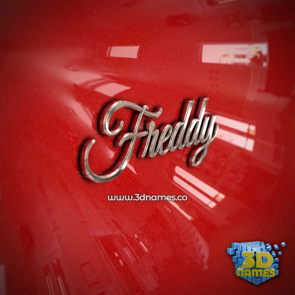 freddy in Car Paint style - 3D name wallpaper