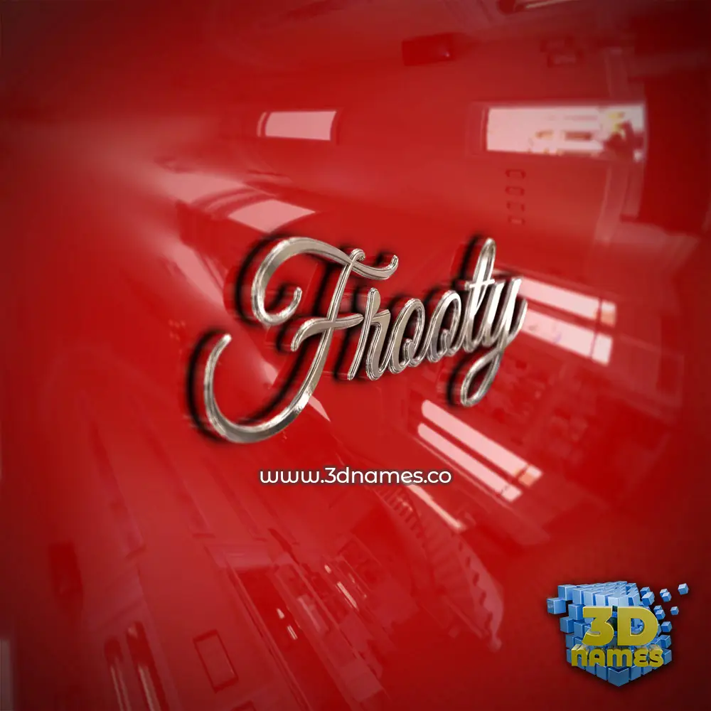 frooty in Car Paint style - 3D name wallpaper